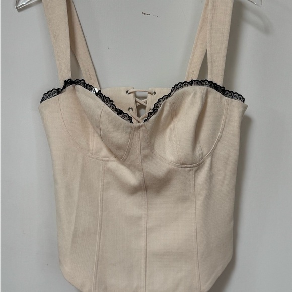 Reformation Alisa Corset Tank Top Camisole Ivory - Picture 3 of 8